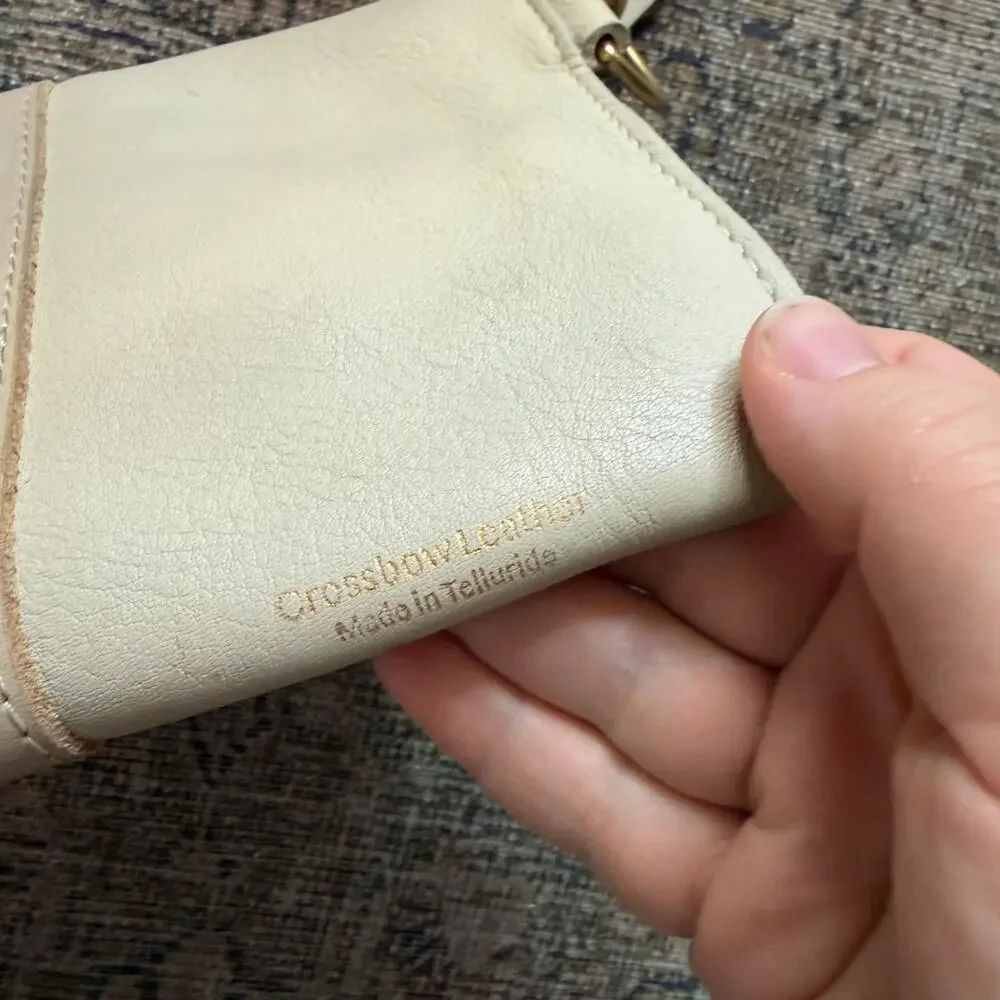 Crossbow leather bone hand bag crossbody bag hip pouch western minimalist purse